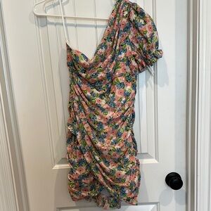Floral One-Shoulder Dress